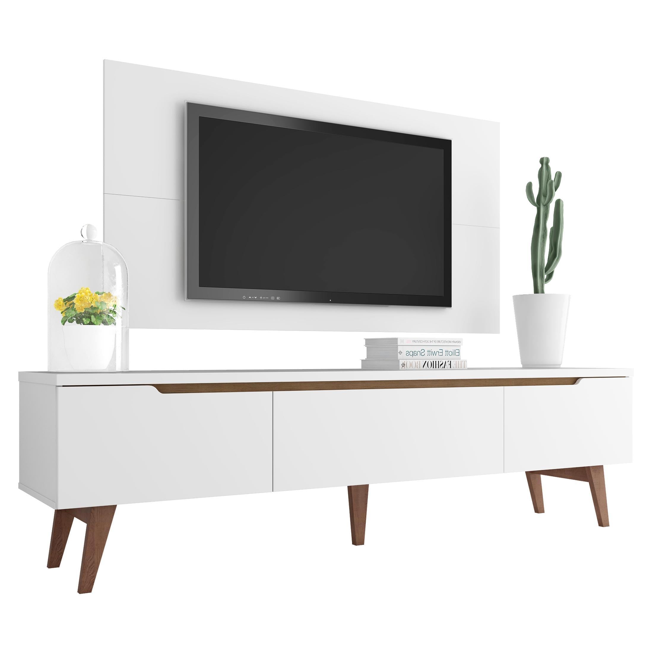 CENTRO DE ENTRETENIMIENTO PARA TV REIMS MESA Y PANEL HASTA 55 PULGADAS - BLANCO - 2
