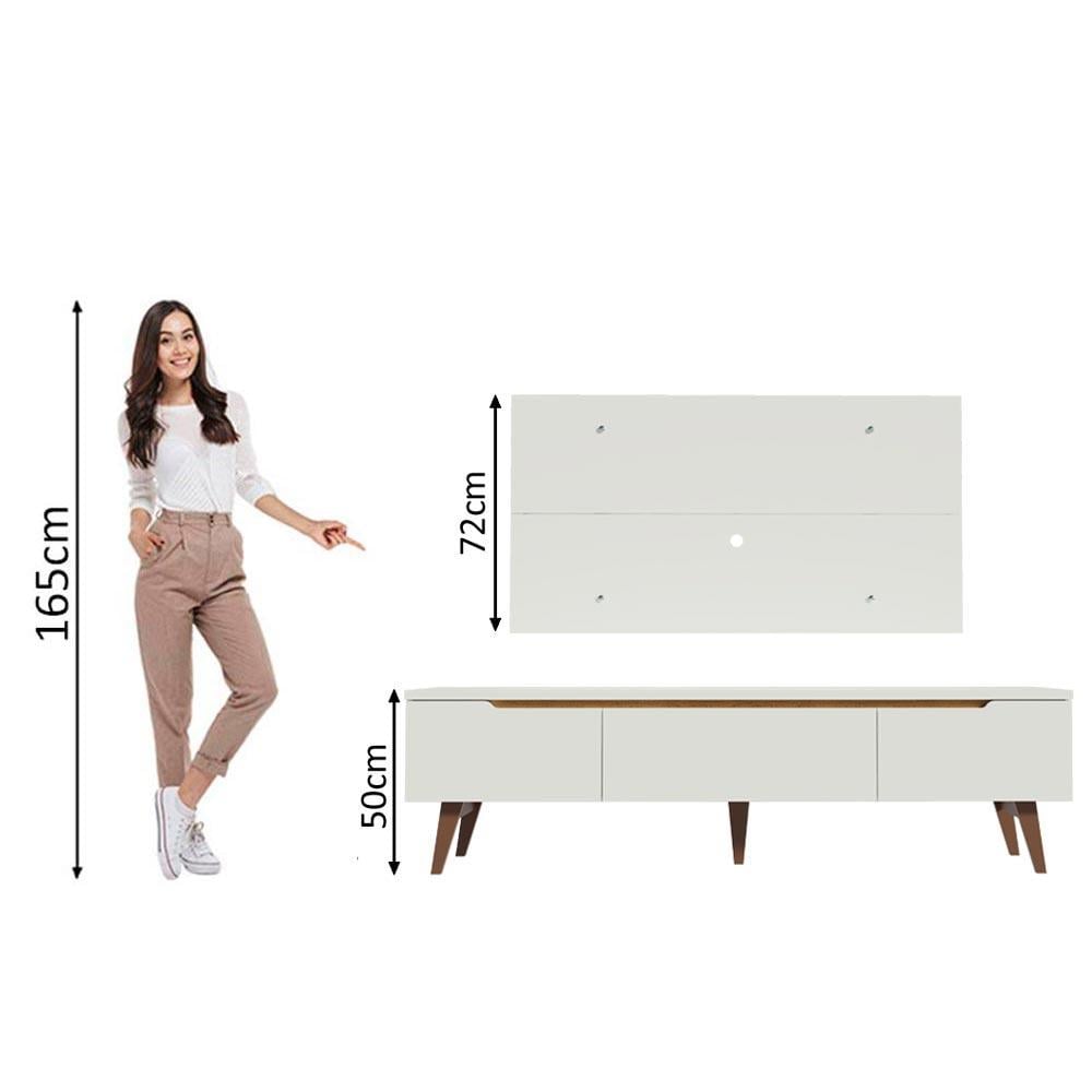 CENTRO DE ENTRETENIMIENTO PARA TV REIMS MESA Y PANEL HASTA 55 PULGADAS - BLANCO - 4