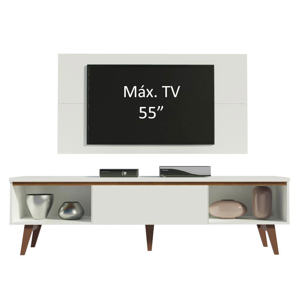 CENTRO DE ENTRETENIMIENTO PARA TV REIMS MESA Y PANEL HASTA 55 PULGADAS - BLANCO - 5