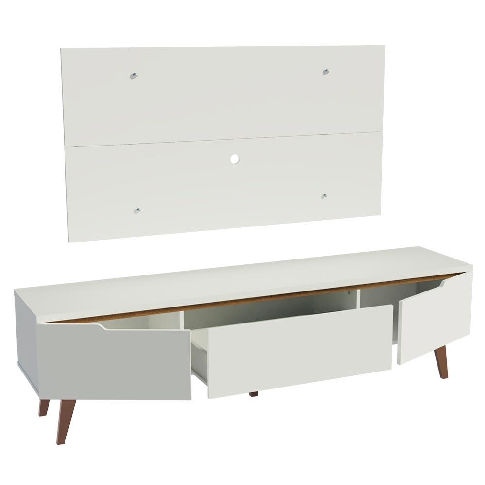 CENTRO DE ENTRETENIMIENTO PARA TV REIMS MESA Y PANEL HASTA 55 PULGADAS - BLANCO - 6