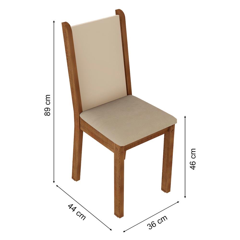 JUEGO DE COMEDOR ALINE CON 4 SILLAS - ENCIMERA CUADRADA DE CRISTAL - MARRÓN/CREMA/BEIGE - 4