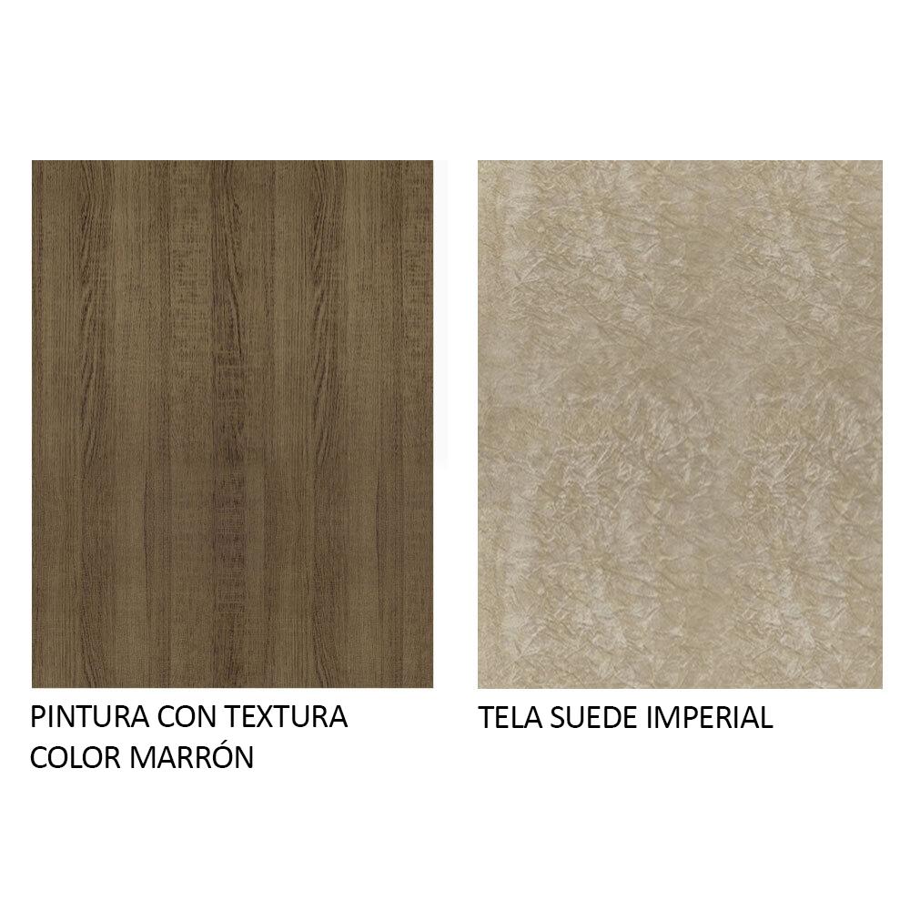 JUEGO DE COMEDOR CIÇA CON 2 SILLAS - ENCIMERA CUADRADA DE CRISTAL - MARRÓN/IMPERIAL - 9