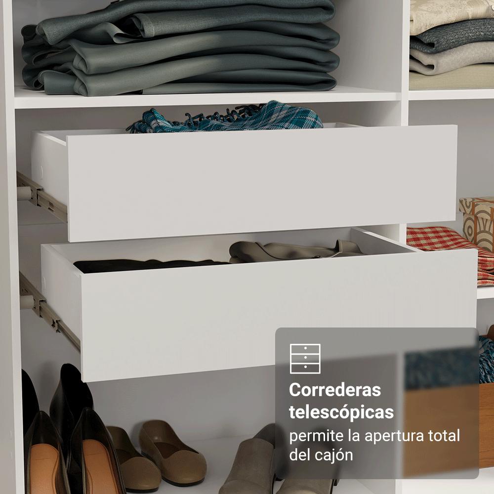 ROPERO SIN PUERTAS MADESA VENUS 4 CAJONES 180 CM - BLANCO - 5
