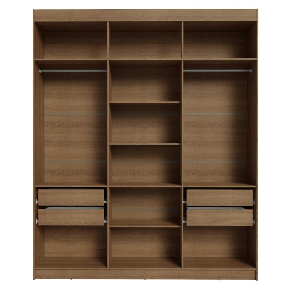 ROPERO SIN PUERTAS MADESA VENUS 4 CAJONES 180 CM - MARRÓN - 6