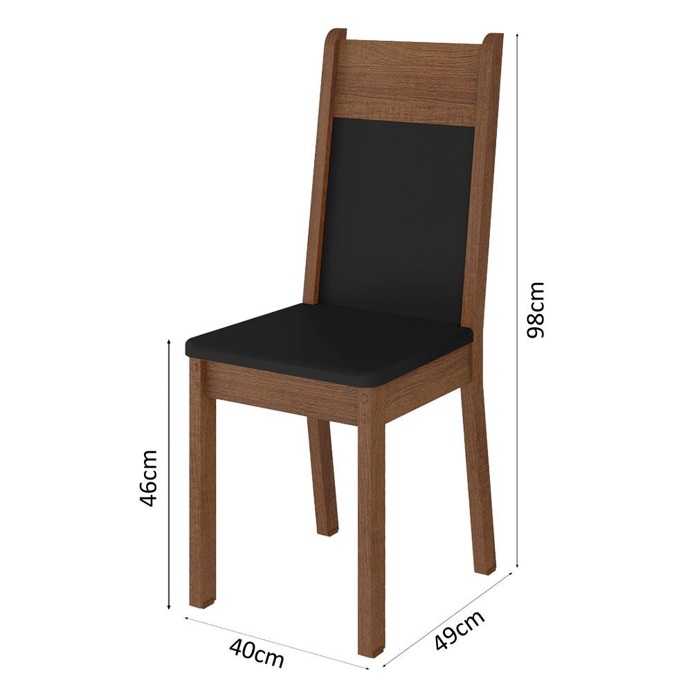 JUEGO DE COMEDOR DALLAS CON 4 SILLAS ENCIMERA CUADRADA DE CRISTAL - MARRÓN/NEGRO SINTÉTICO - 4