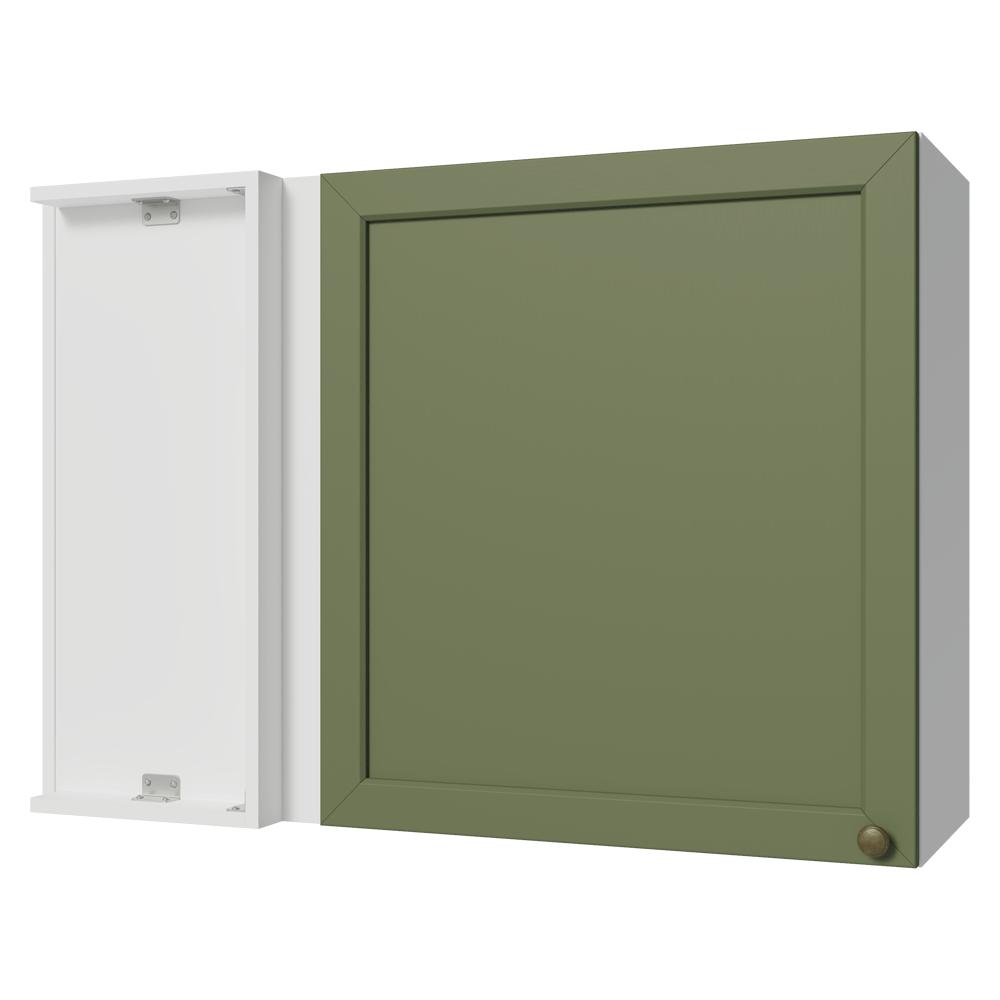 ALACENA DE COCINA DE ESQUINA VIK 1 PUERTA - BLANCO/VERDE - 1
