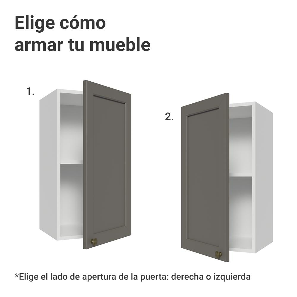 ALACENA DE COCINA VIK 35 CM 1 PUERTA - BLANCO/GRIS - 4