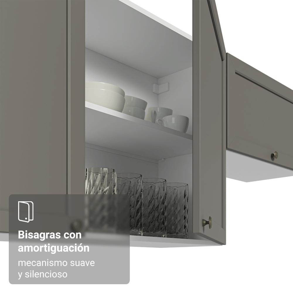 ALACENA DE COCINA VIK 35 CM 1 PUERTA - BLANCO/GRIS - 8