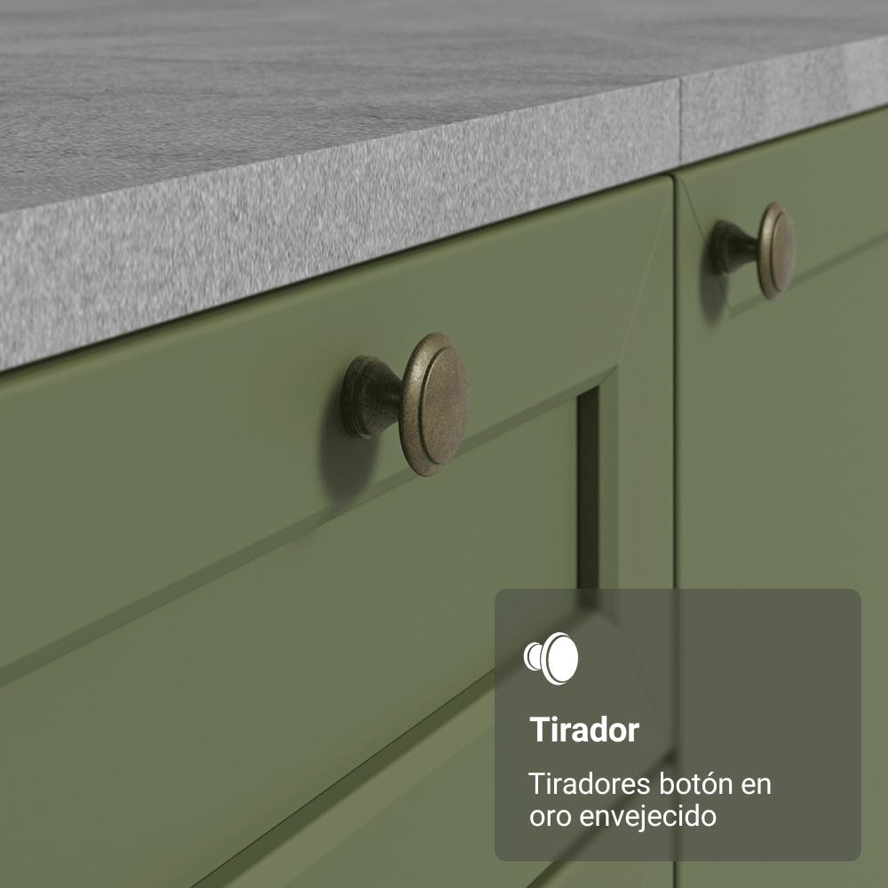 ALACENA DE COCINA VIK 35 CM 1 PUERTA - BLANCO/VERDE - 7