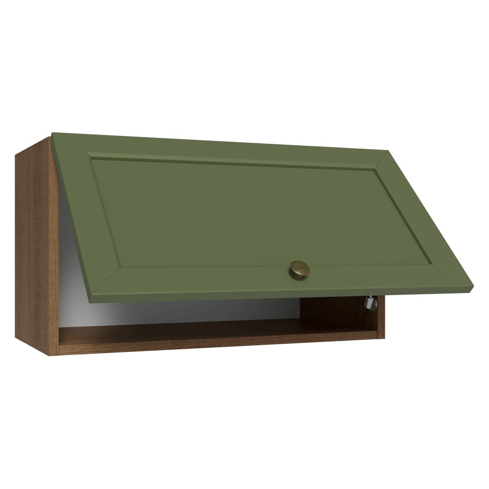 ALACENA DE COCINA VIK 60 CM 1 PUERTA ABATIBLE - MARRÓN/VERDE - 4
