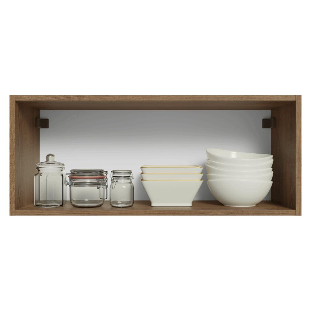 ALACENA DE COCINA VIK 80 CM 1 PUERTA ABATIBLE - MARRÓN/GRIS - 5