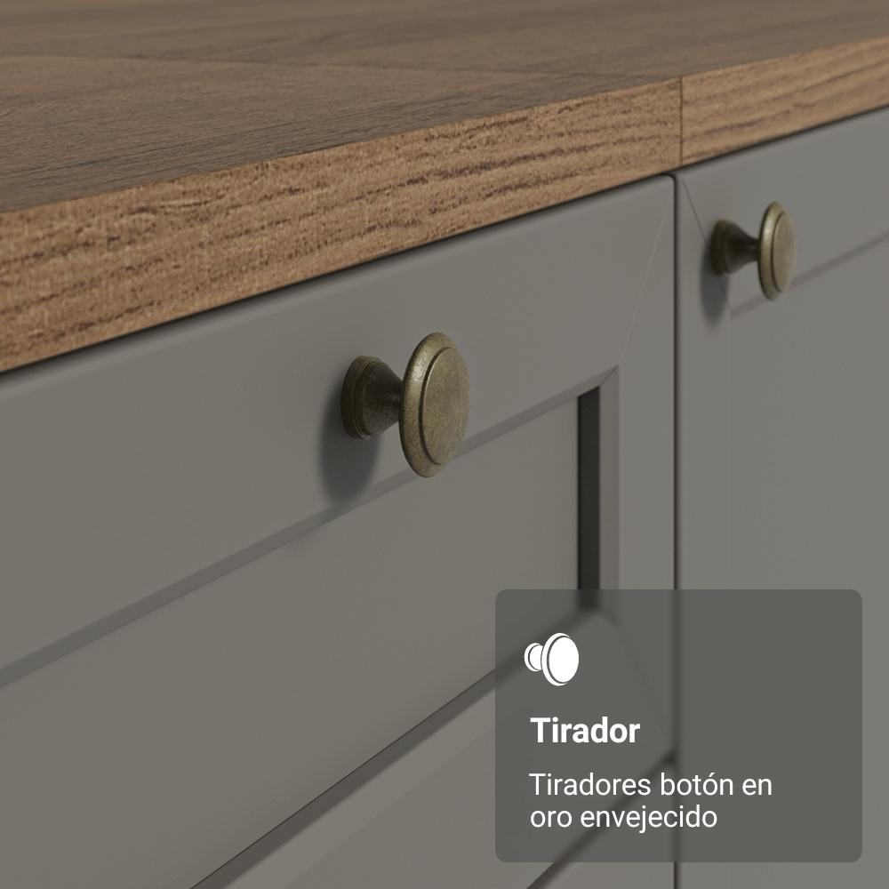 ALACENA DE COCINA VIK 70 CM 1 PUERTA ABATIBLE - MARRÓN/GRIS - 6