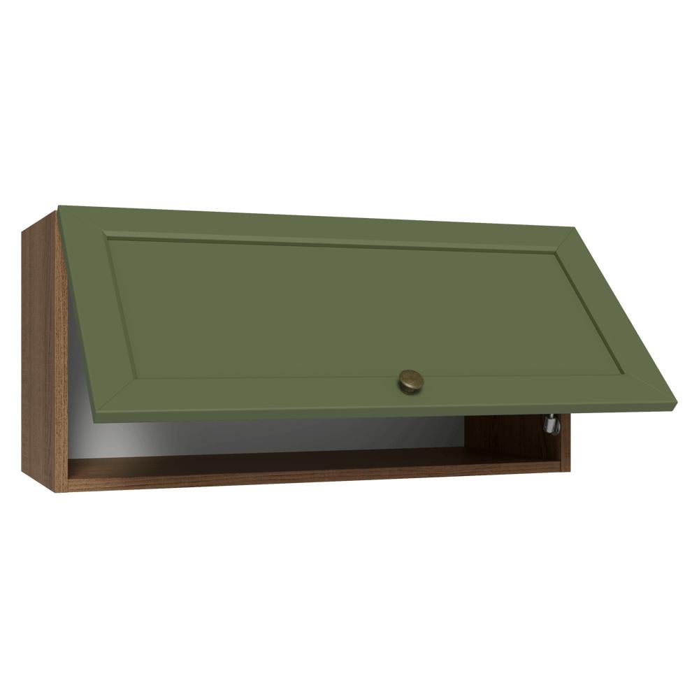ALACENA DE COCINA VIK 70 CM 1 PUERTA ABATIBLE - MARRÓN/VERDE - 4