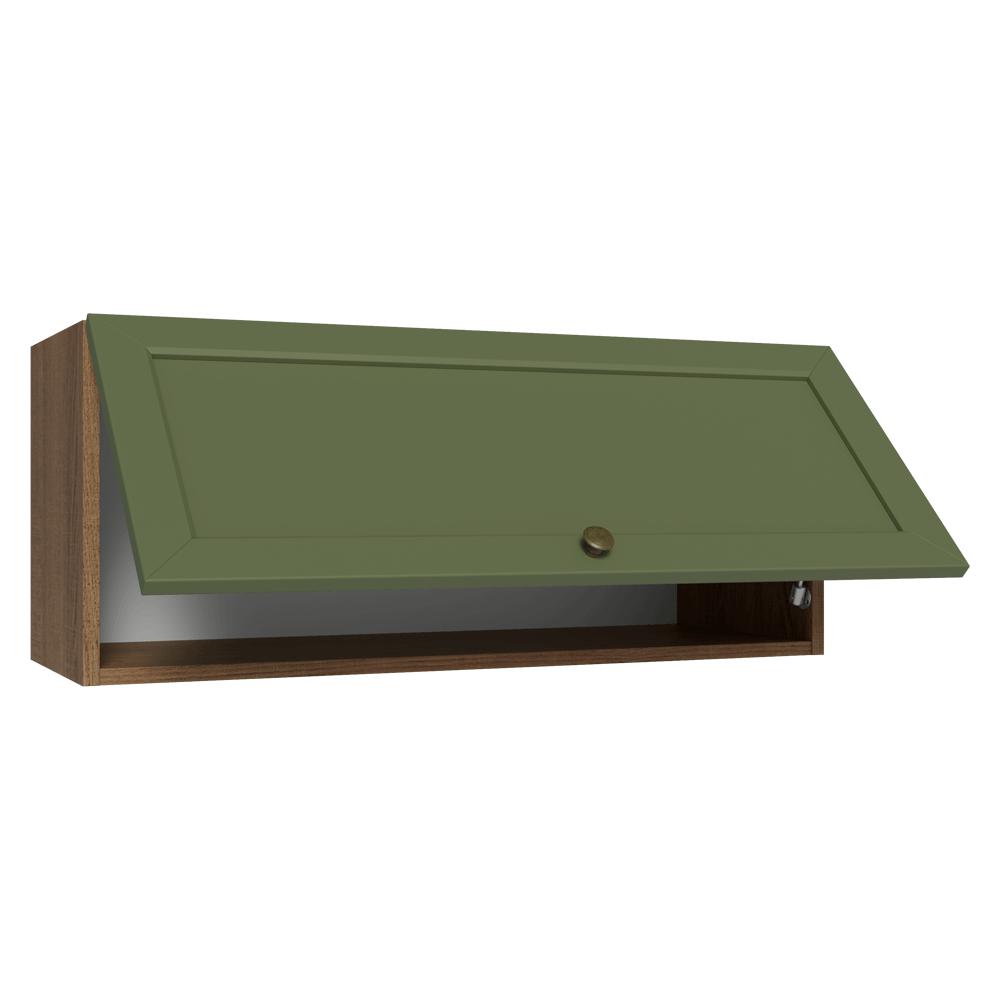 ALACENA DE COCINA VIK 80 CM 1 PUERTA ABATIBLE - MARRÓN/VERDE - 4