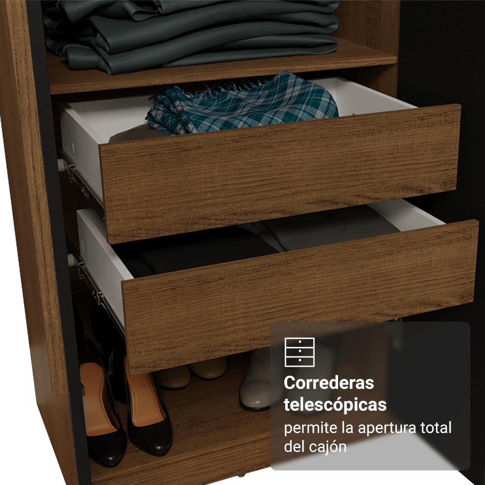 ROPERO SATURNO 6 PUERTAS 4 CAJONES - 5