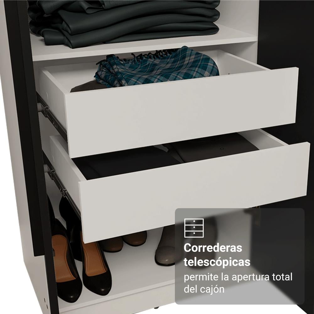ROPERO SATURNO 6 PUERTAS 4 CAJONES - 5