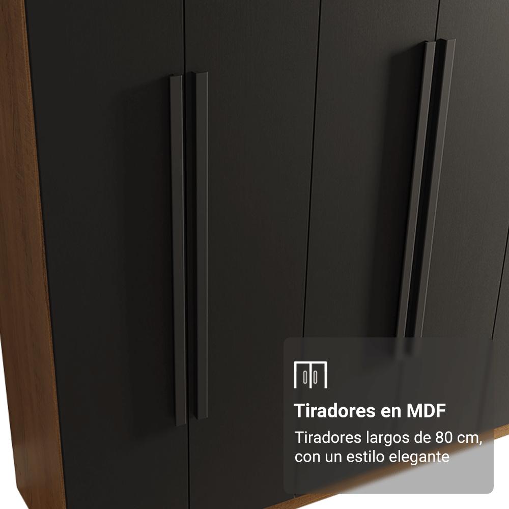 ROPERO SATURNO 6 PUERTAS 4 CAJONES - 6