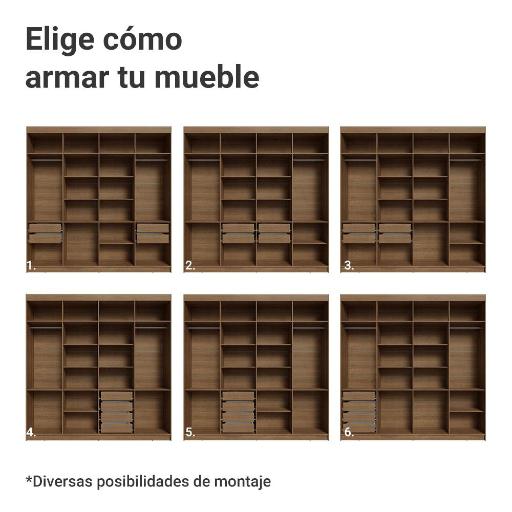 ROPERO VENUS 8 PUERTAS 4 CAJONES - 6