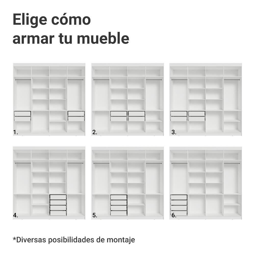 ROPERO NETUNO 8 PUERTAS 4 CAJONES - 4