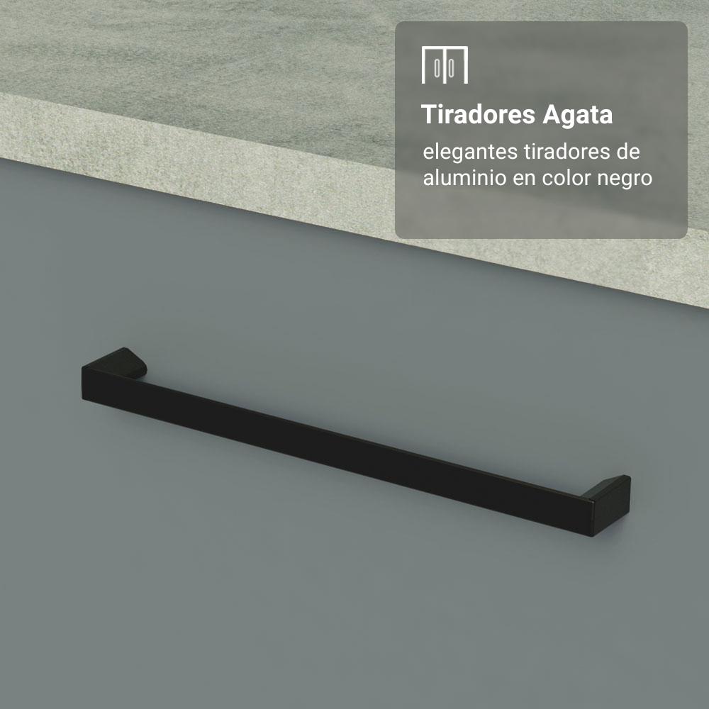 MUEBLE DE COCINA AGATA 120 CM X 60 CM 1 PUERTA 2 CAJONES SIN ENCIMERA - BLANCO/GRIS - 6