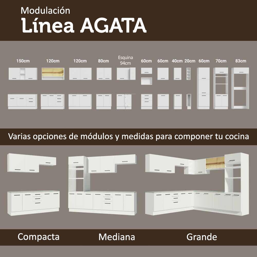 MUEBLE DE COCINA AGATA 80 CM X 60 CM 2 PUERTAS SIN ENCIMERA - 9