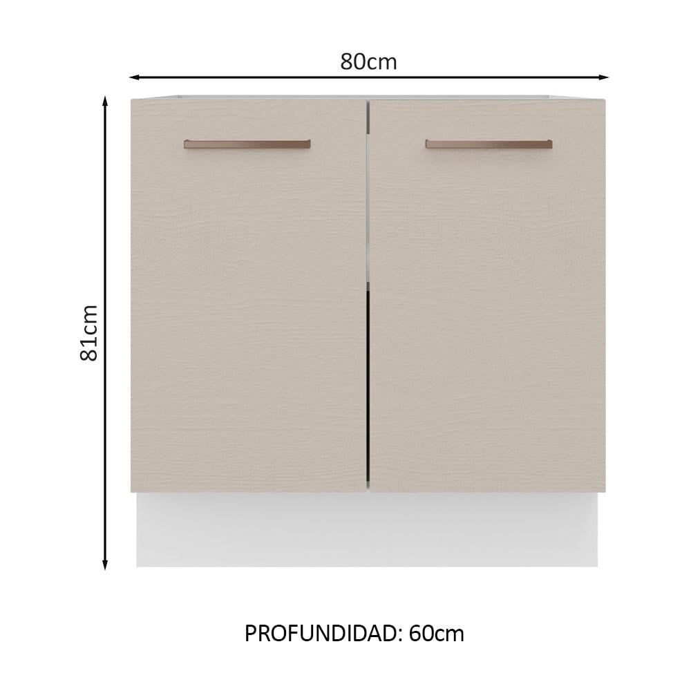 MUEBLE DE COCINA AGATA 80 CM X 60 CM 2 PUERTAS SIN ENCIMERA - 2