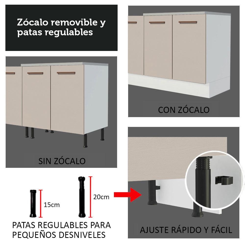 MUEBLE DE COCINA AGATA 80 CM X 60 CM 2 PUERTAS SIN ENCIMERA - 8
