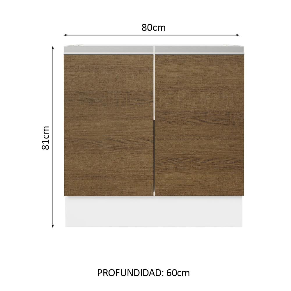 MUEBLE DE COCINA GLAMY 80 CM X 60 CM 2 PUERTAS SIN ENCIMERA - 2
