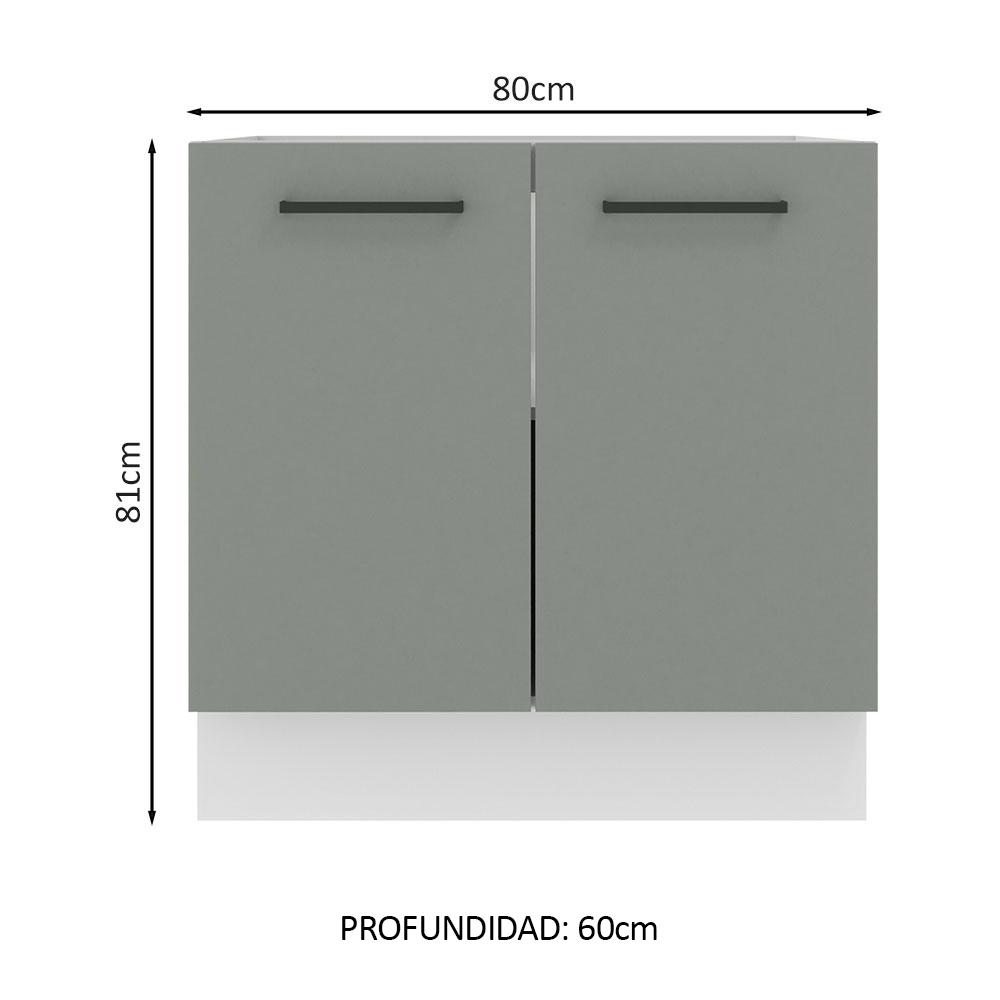 MUEBLE DE COCINA AGATA 80 CM X 60 CM 2 PUERTAS SIN ENCIMERA - 2