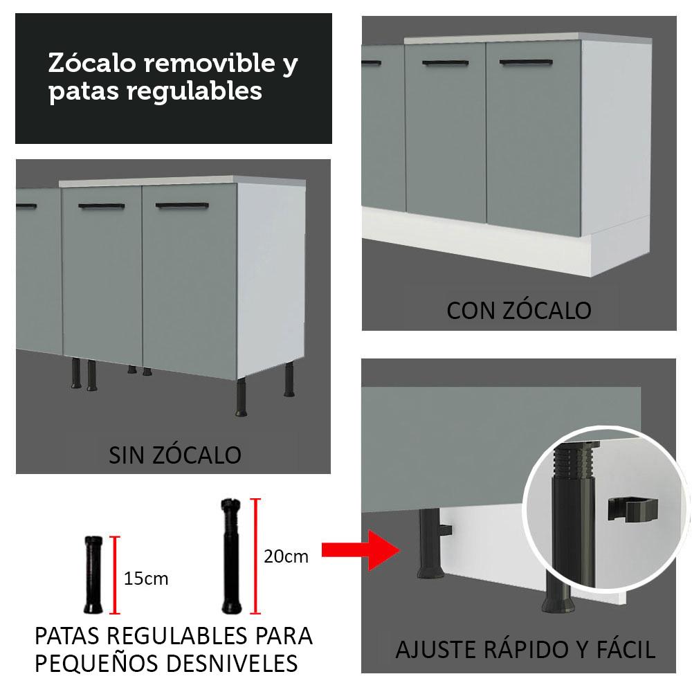 MUEBLE DE COCINA AGATA 80 CM X 60 CM 2 PUERTAS SIN ENCIMERA - 7