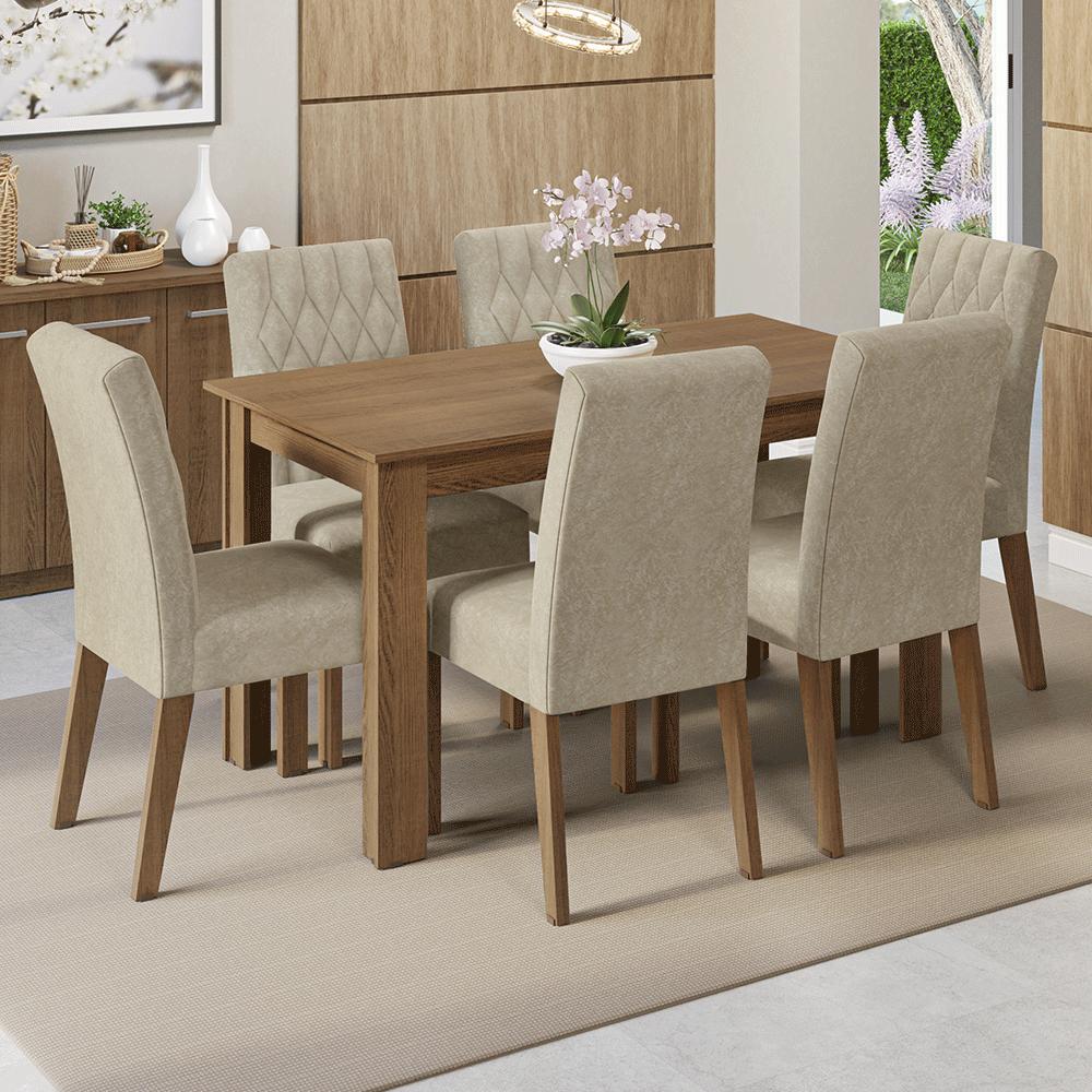 JUEGO DE COMEDOR MADESA ALLEGRO CON 6 SILLAS - 1