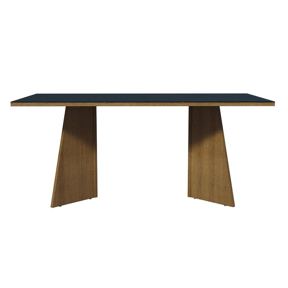 MESA DE COMEDOR RECTANGULAR 8 PUESTOS - MADERA Y CRISTAL - 3