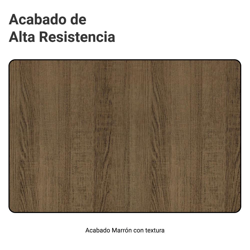 MESA DE COMEDOR RECTANGULAR 6 PUESTOS - MADERA Y CRISTAL - 6