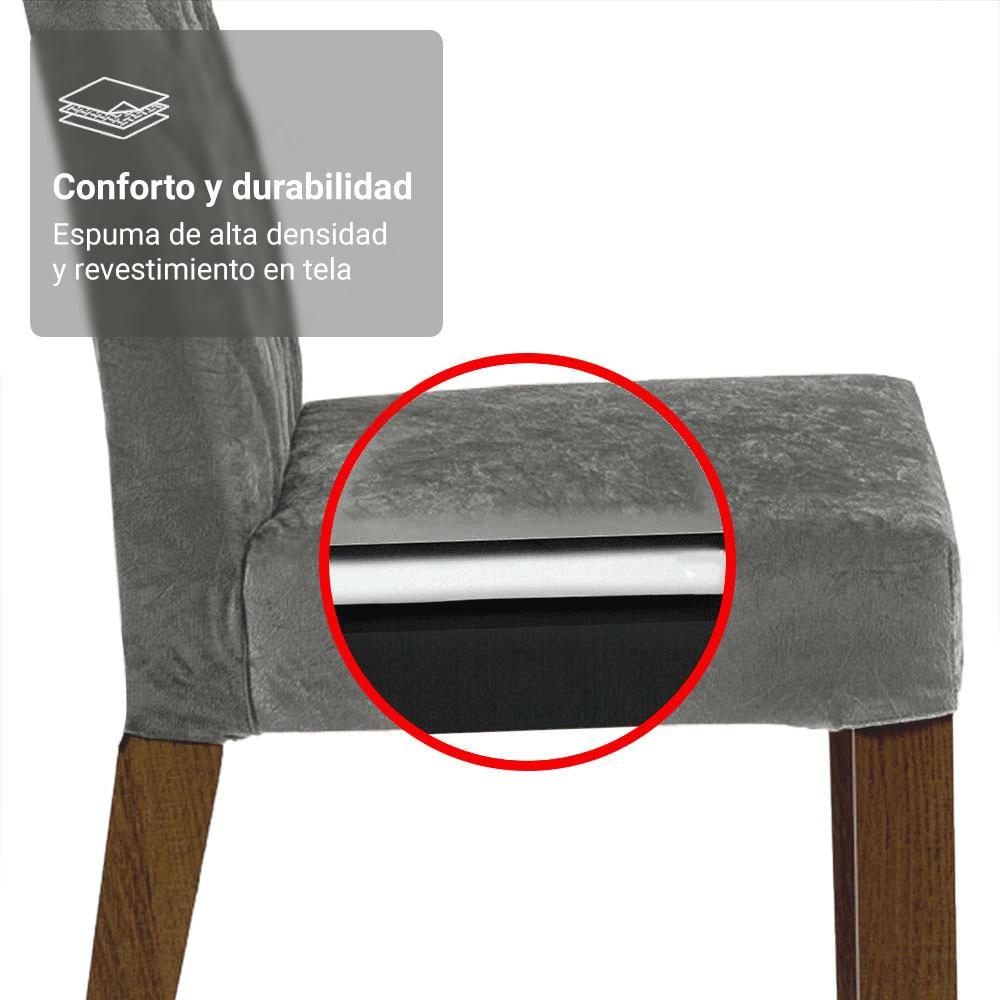 KIT 2 SILLAS DE COMEDOR MADESA 4256 CON BORDE SUPERIOR - 4