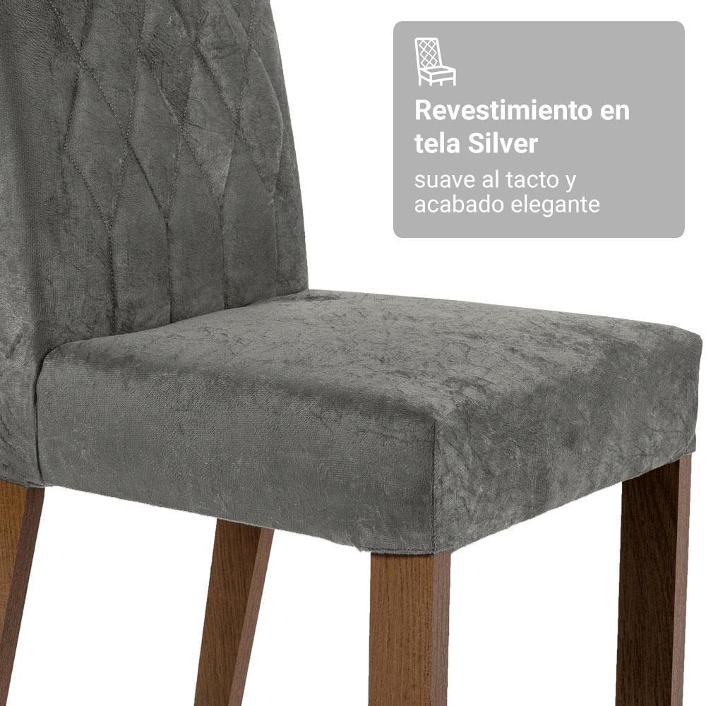 KIT 2 SILLAS DE COMEDOR MADESA 4256 CON BORDE SUPERIOR - 5