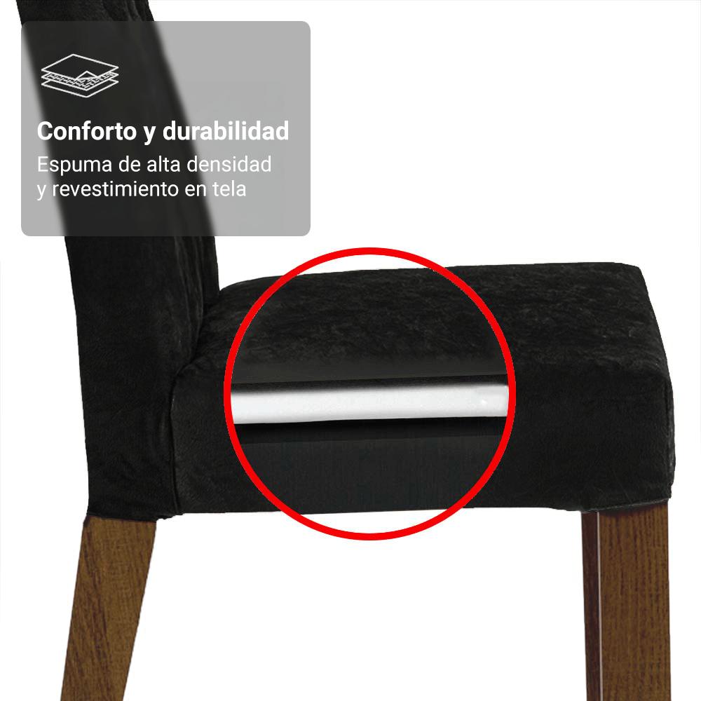 KIT 4 SILLAS DE COMEDOR MADESA 4256 CON BORDE SUPERIOR - 4