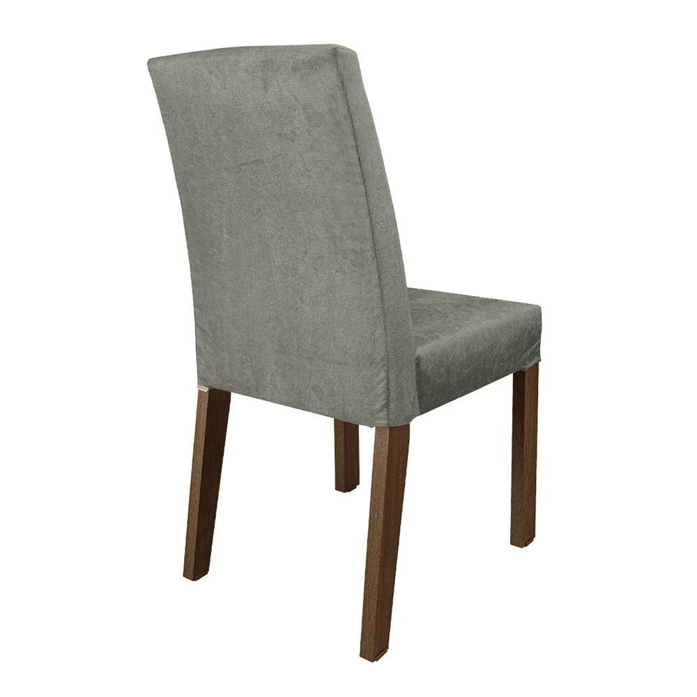 KIT 4 SILLAS DE COMEDOR MADESA 4256 - MARRÓN/PLATEADO - 4
