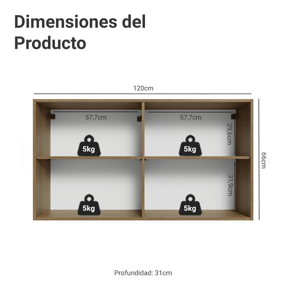 ALACENA DE COCINA VIK 120 CM 2 PUERTAS - 2