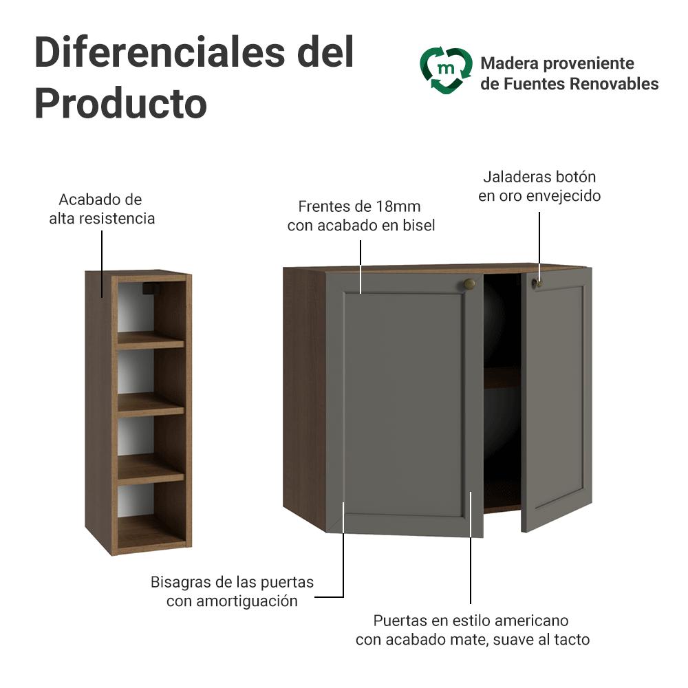 BUFFET APARADOR CON PORTABOTELLAS VIK 100 CM - 4