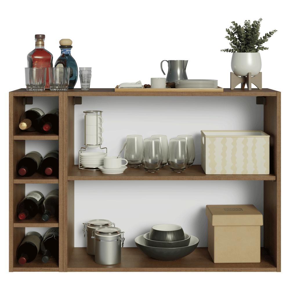 BUFFET APARADOR CON PORTABOTELLAS VIK 100 CM - 5