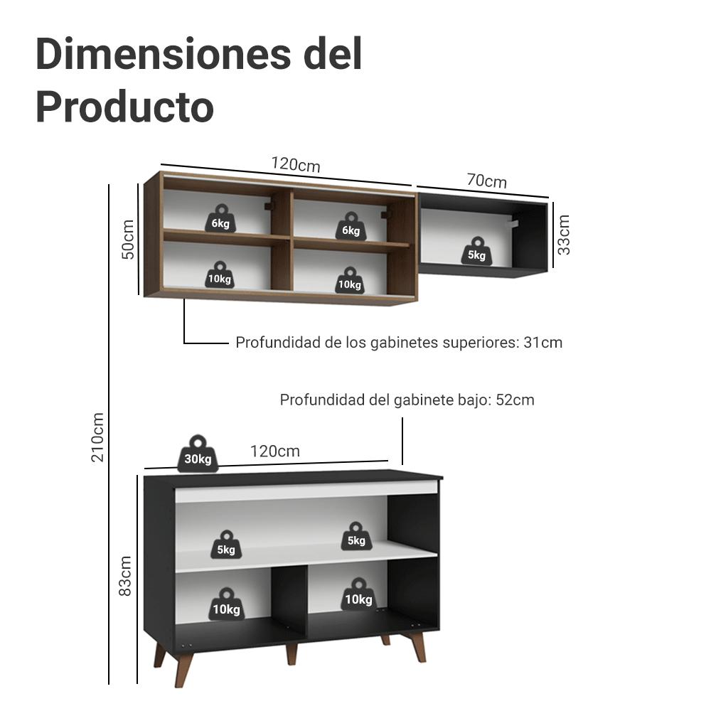 MUEBLE DE COCINA INTEGRAL REIMS 190 CM C/ ENCIMERA - 3