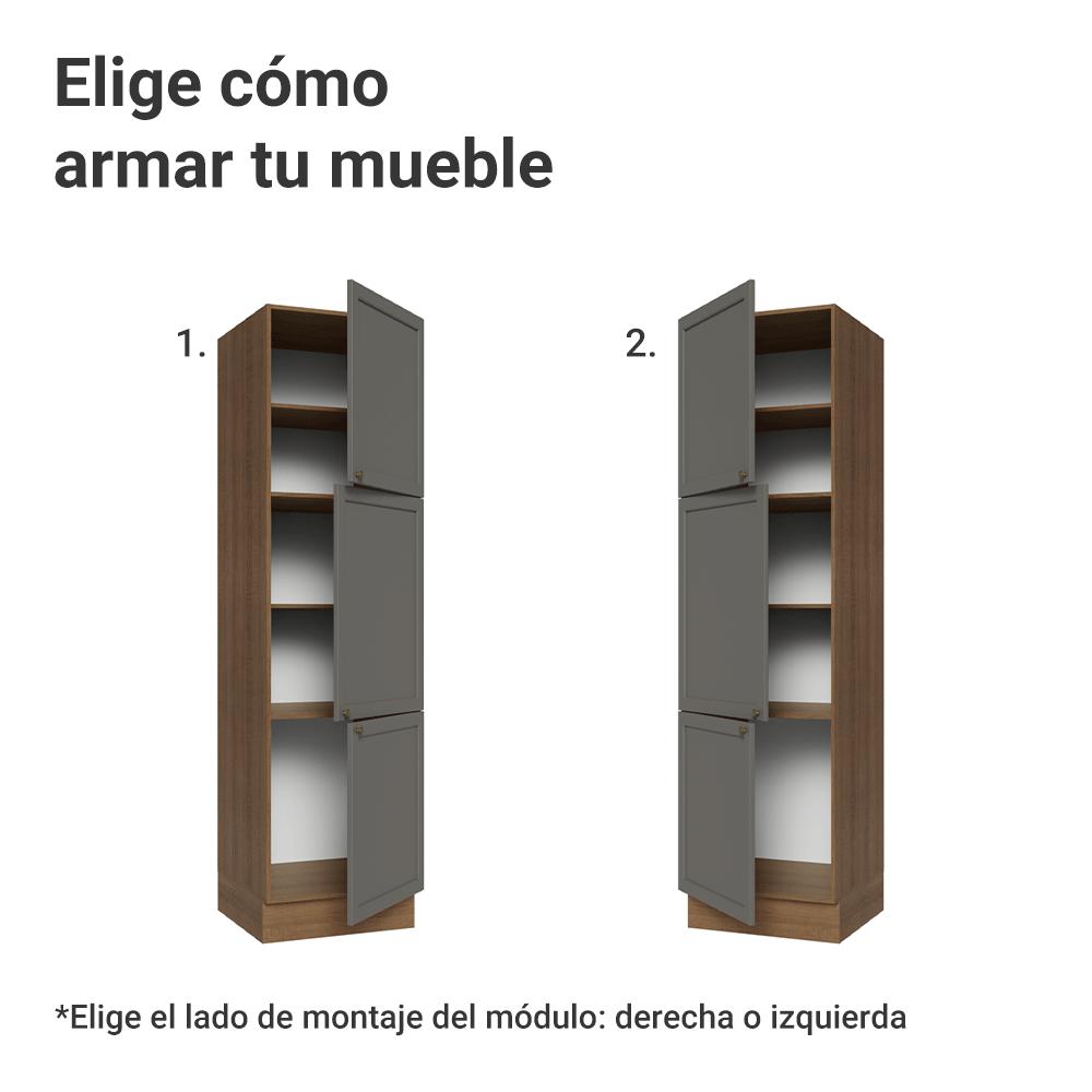 MUEBLE DE COCINA ARMARIO DESPENSA VIK 60 CM CON 3 PUERTAS - 4