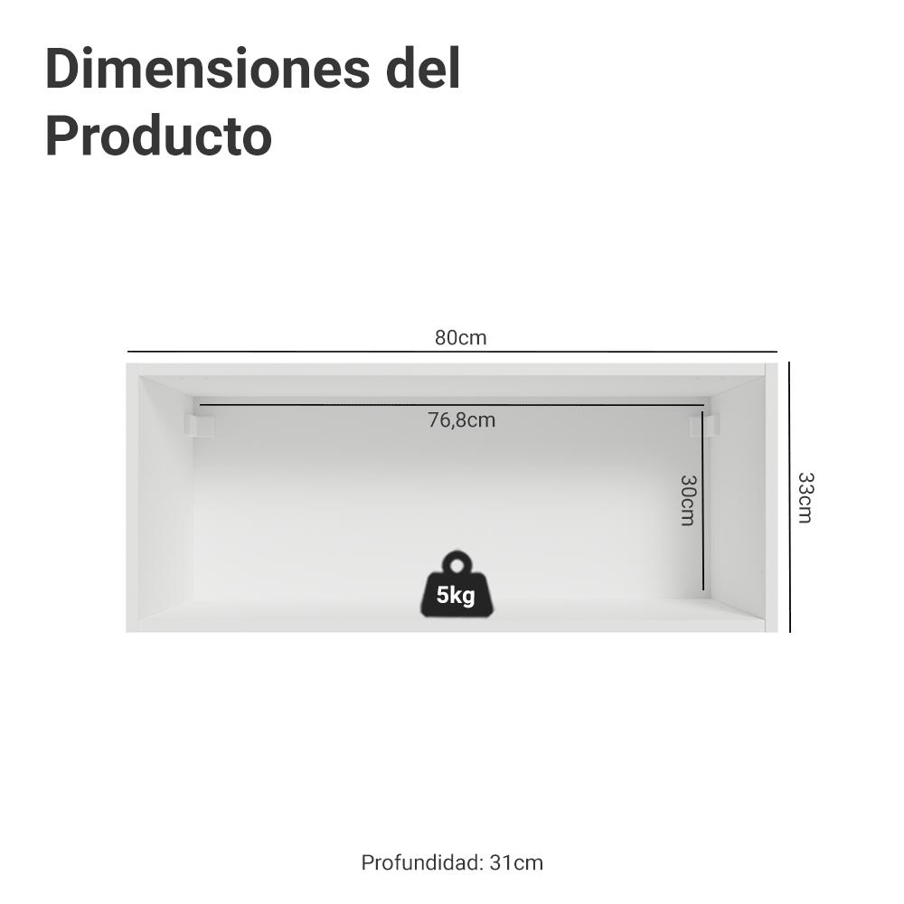 ALACENA DE COCINA VIK 80 CM 1 PUERTA ABATIBLE - 2
