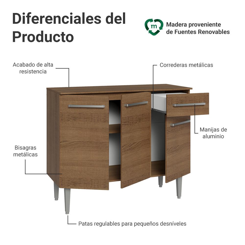 BUFFET APARADOR VAJILLERO MADESA 105 CM - 4
