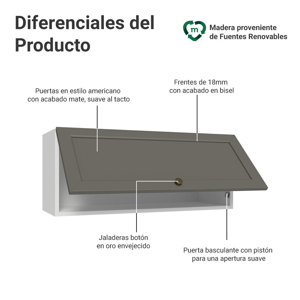 ALACENA DE COCINA VIK 80 CM 1 PUERTA ABATIBLE - 3