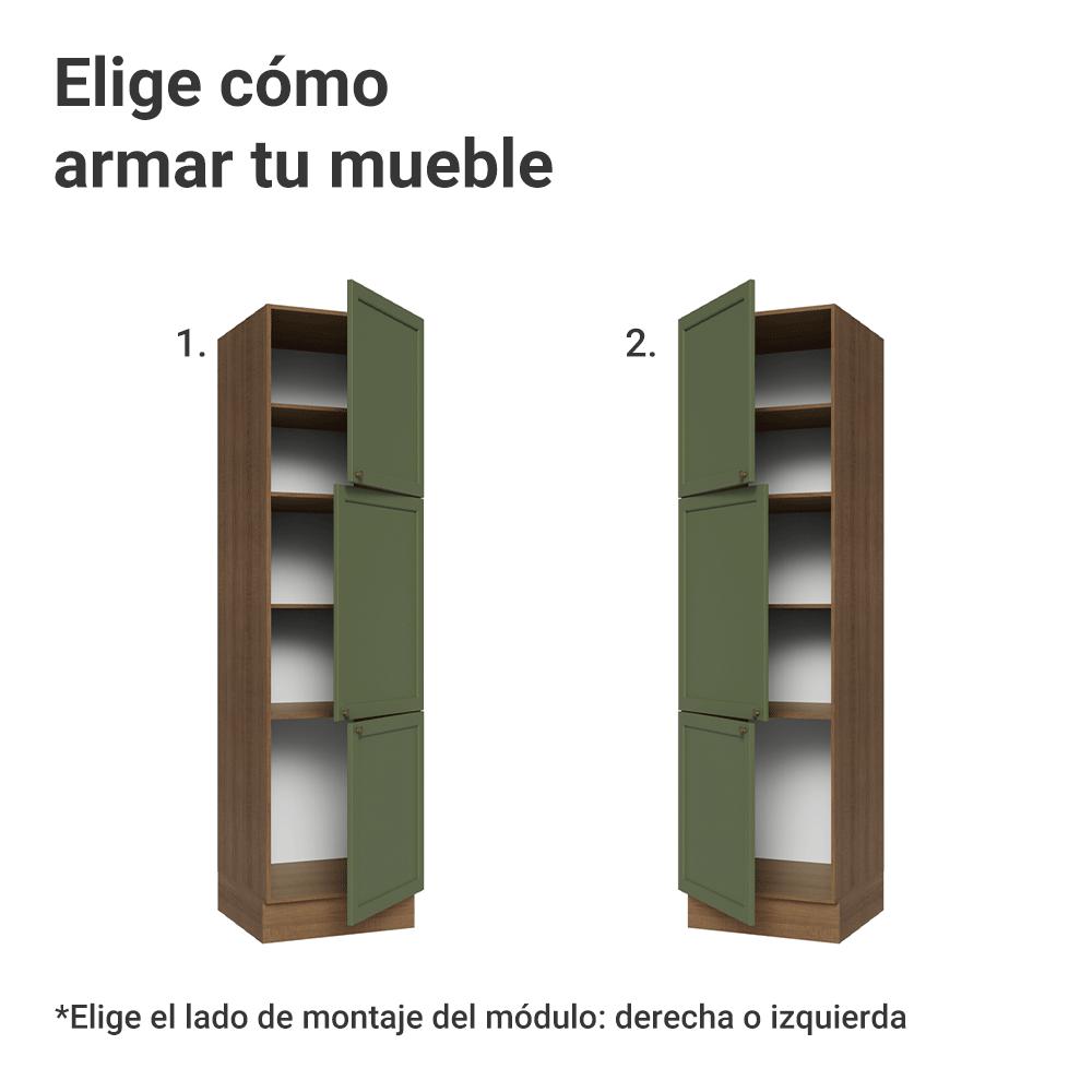 MUEBLE DE COCINA ARMARIO DESPENSA VIK 60 CM CON 3 PUERTAS - 4