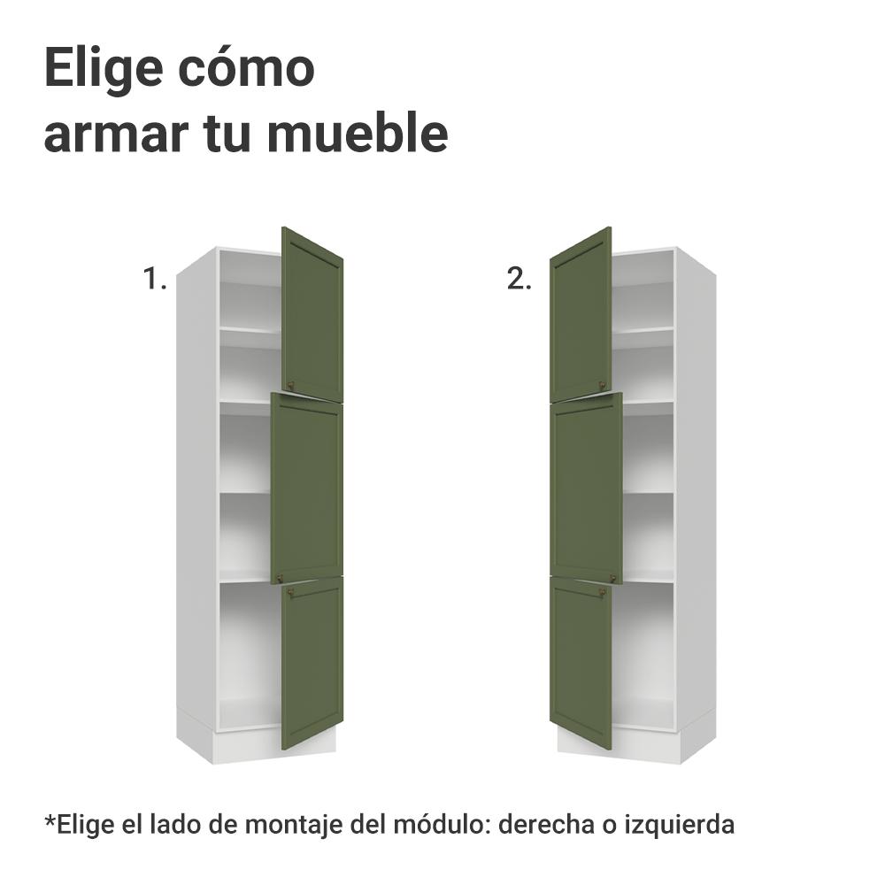 MUEBLE DE COCINA ARMARIO DESPENSA VIK 60 CM CON 3 PUERTAS - 4