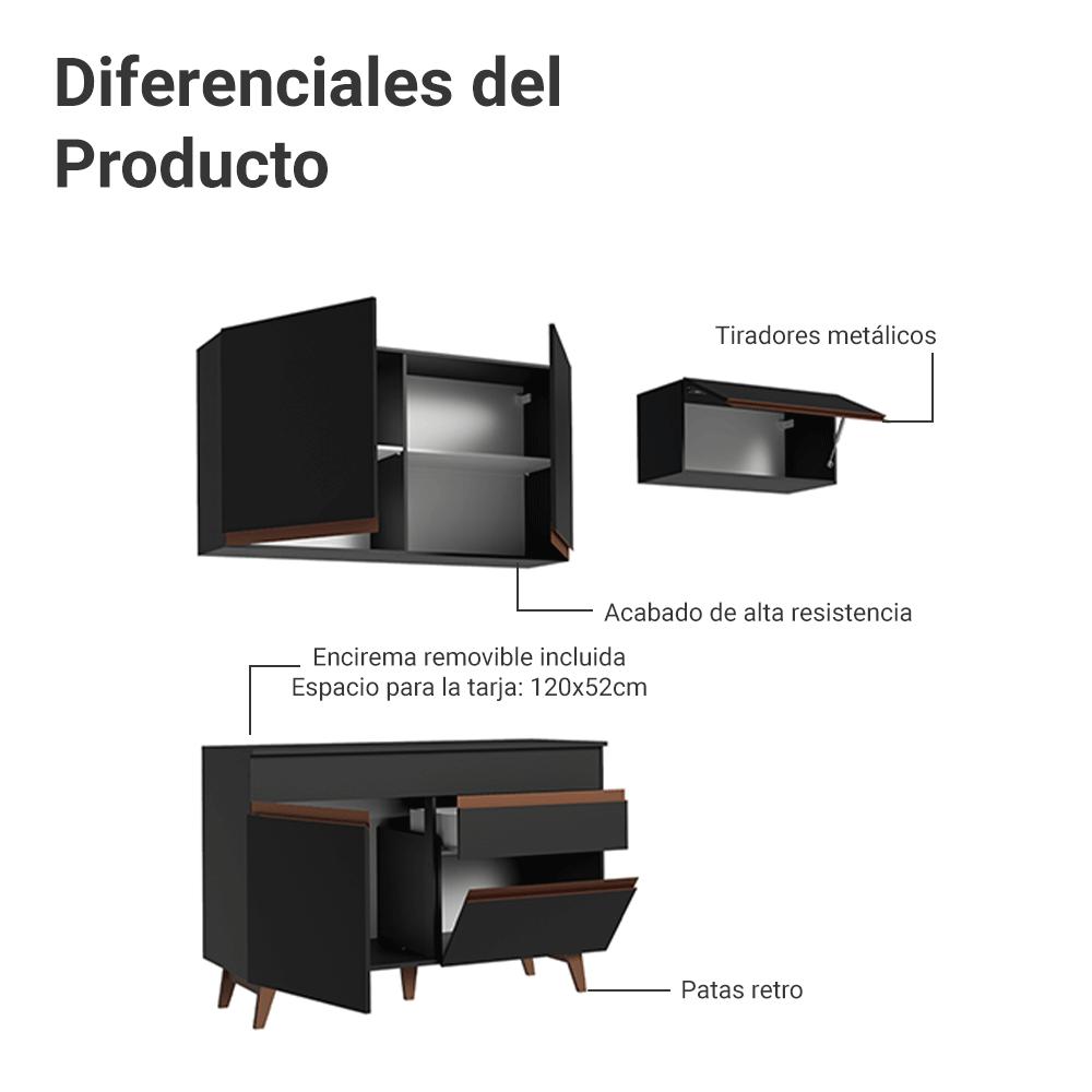 MUEBLE DE COCINA INTEGRAL REIMS 190 CM CON ENCIMERA - 3