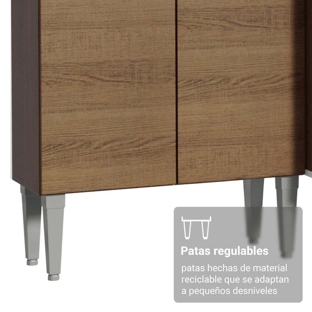 KIT MUEBLE DE COCINA 105 CM + ESTANTE MULTIUSO 5 NIVELES - 6
