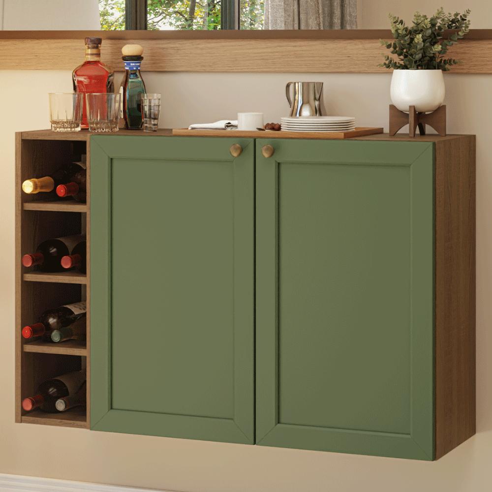 BUFFET APARADOR CON PORTABOTELLAS VIK 100 CM - 1